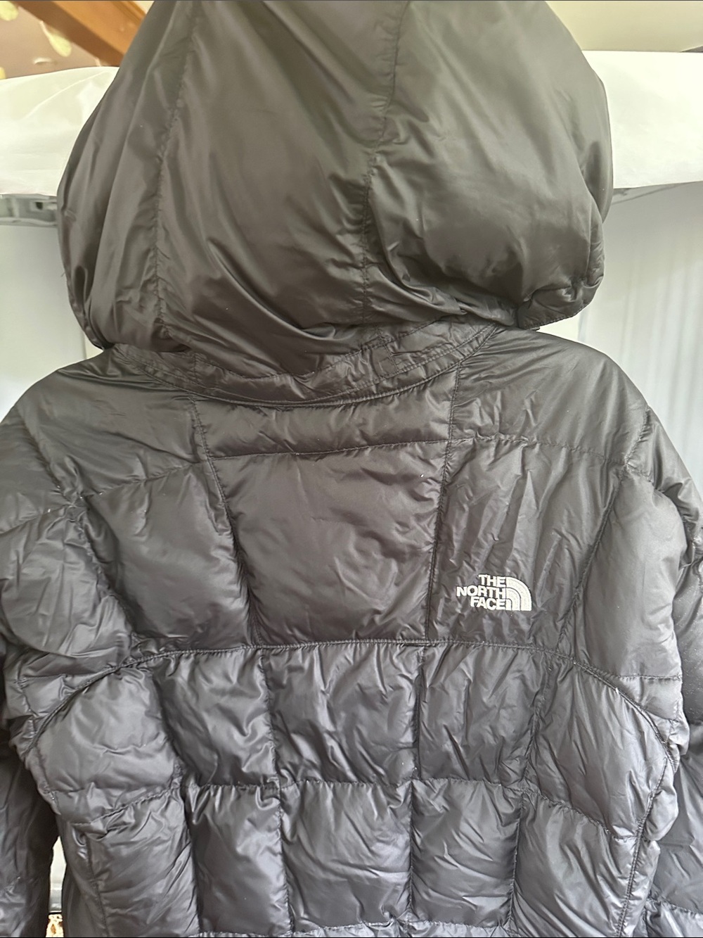 The North Face Womens Black Metropolis Parka Long Puffer Coat Retired 600 down S - Picture 6 of 12